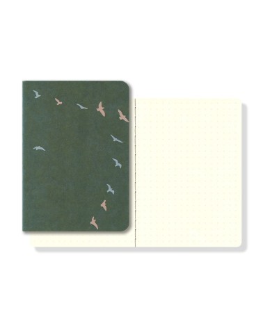 CARNET RO-BIKI NOTE - SHAPE SERIES - FLYING BIRDS - YAMAMOTO PAPER