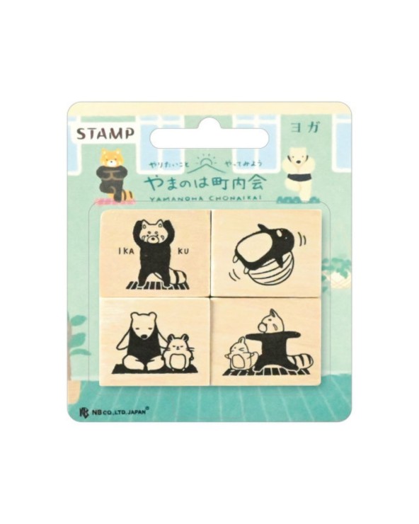 4 TAMPONS EN BOIS - YAMANOHA TOWN - YOGA - NB