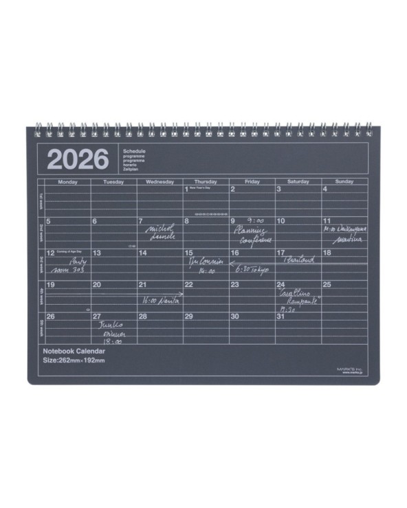 Calendrier Notebook 2026 - Format (M) - MARK'S