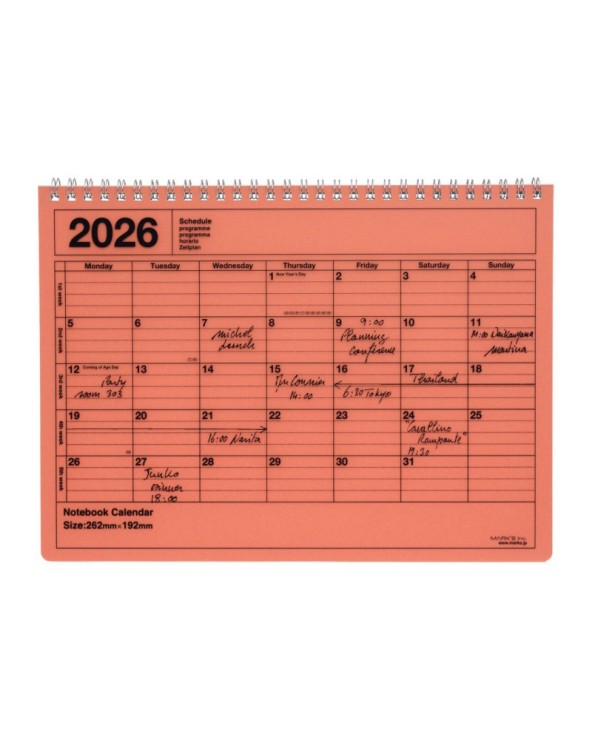 Calendrier Notebook 2026 - Format (M) - MARK'S