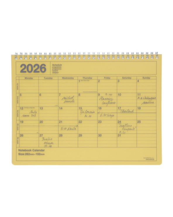 Calendrier Notebook 2026 - Format (M) - MARK'S