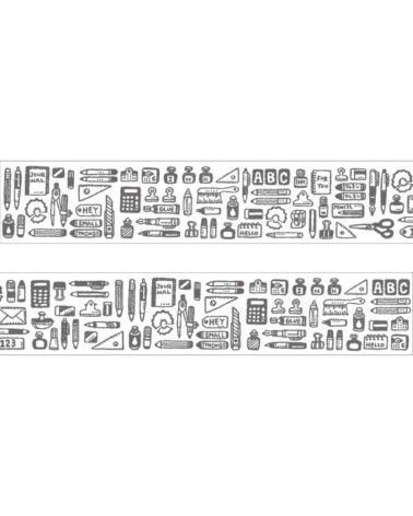 Washi Tape "ERIC" x PAPIER PLATZ - Motif : STATIONNERY